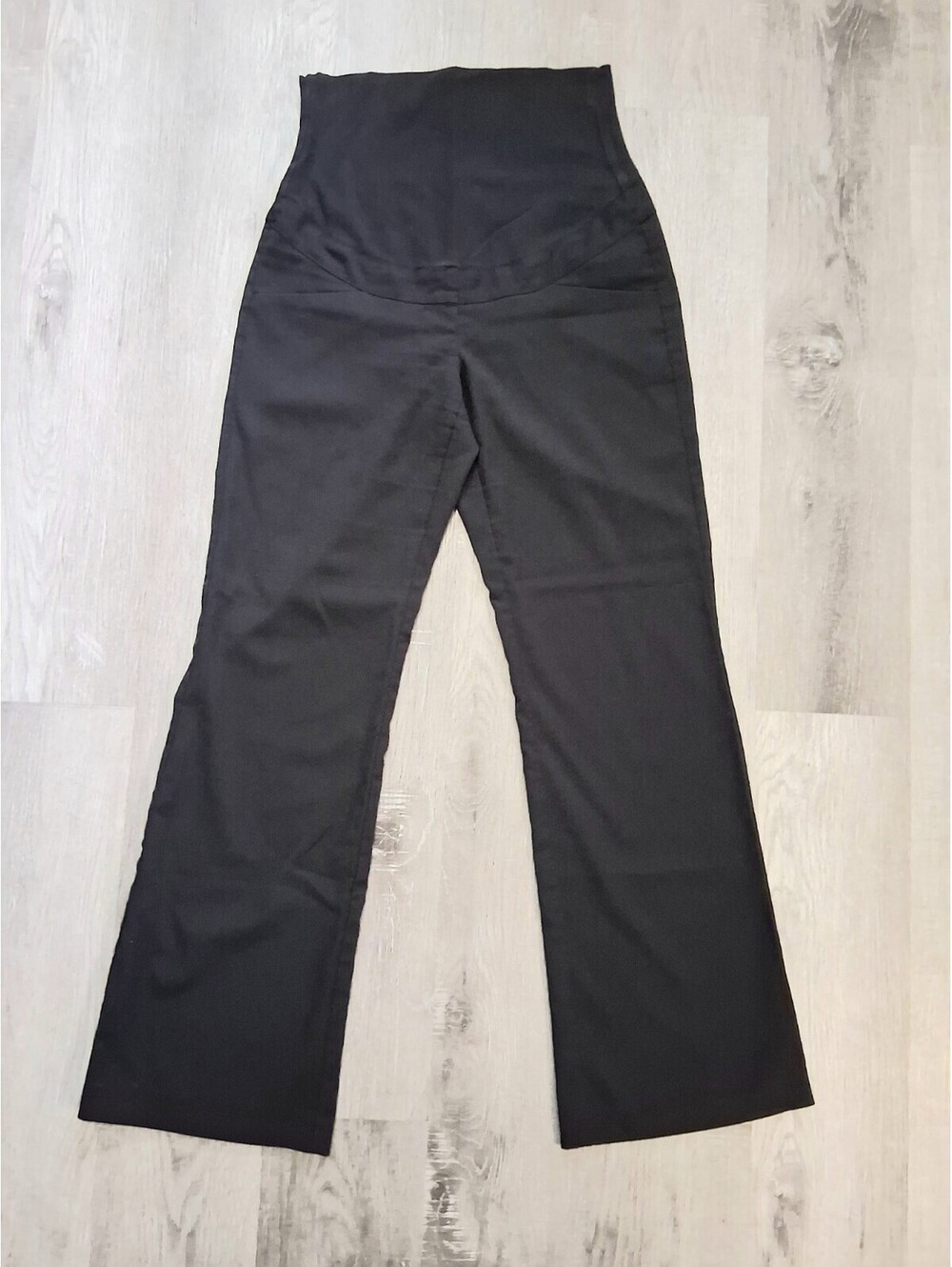 Thyme Maternity XS Black Flare Leg Over Belly Support Dress Work Slacks Pants
